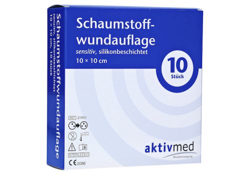 AKTIVMED Schaumst.Wundauf.sens.silikonb.10x10 cm – PZN 10546711 (PZN 10546711)