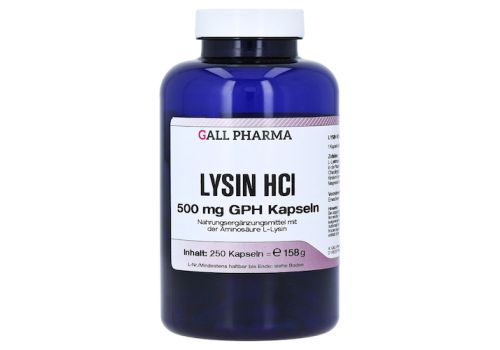 LYSIN HCL 500 mg GPH Kapseln – PZN 09377640 (PZN 09377640)