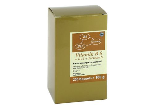 VITAMIN B6+B12+Folsäure N Kapseln – PZN 12569260 (PZN 12569260)