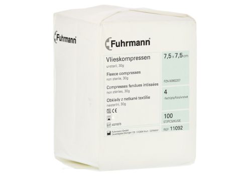 VLIESKOMPRESSEN 7,5x7,5 cm unsteril 4lagig – PZN 00962207 (PZN 00962207)