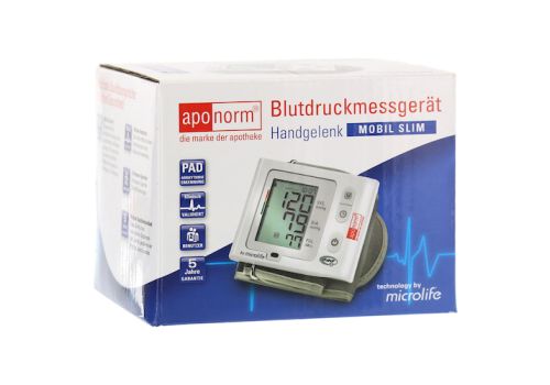 APONORM Blutdruckmessgerät Mobil Slim Handgelenk – PZN 11548528 (PZN 11548528)