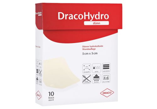 DRACOHYDRO dünn Hydrokoll.Wundauflage 5x5 cm – PZN 13879229 (PZN 13879229)