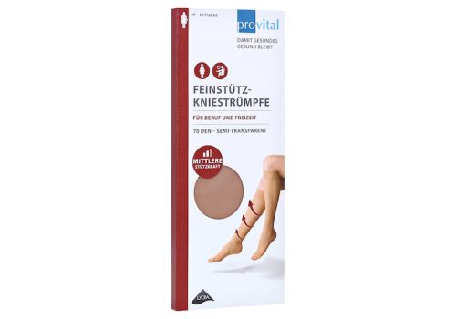 PROVITAL 70den Stützkniestrümpfe Gr.39-42 puder – PZN 09519761 (PZN 09519761)