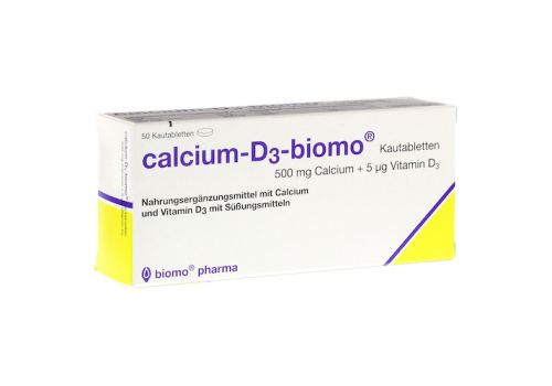 CALCIUM-D3-biomo Kautabletten 500+D – PZN 00294467 (PZN 00294467)