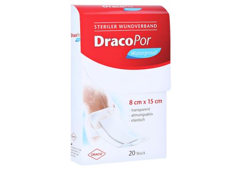 DRACOPOR waterproof Wundverband 8x15 cm steril – PZN 12749200 (PZN 12749200)