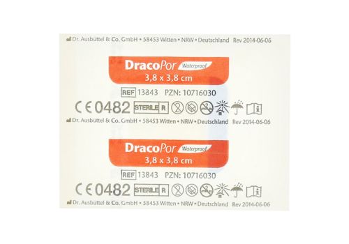 DRACOPOR waterproof Wundverband 3,8x3,8 cm steril – PZN 10716030 (PZN 10716030)