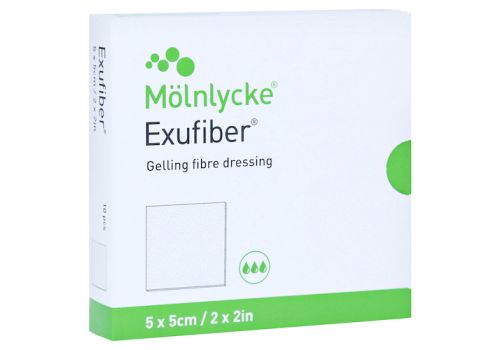 EXUFIBER 5x5 cm Gel-Faserverband – PZN 14021661 (PZN 14021661)