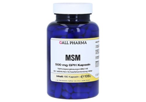 MSM 500 mg GPH Kapseln – PZN 04411674 (PZN 04411674)