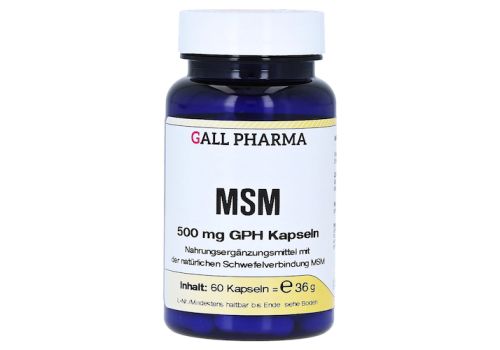 MSM 500 mg GPH Kapseln – PZN 04411668 (PZN 04411668)