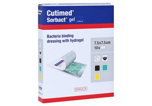 CUTIMED Sorbact Gel Kompressen 7,5x7,5 cm – PZN 03178661 (PZN 03178661)