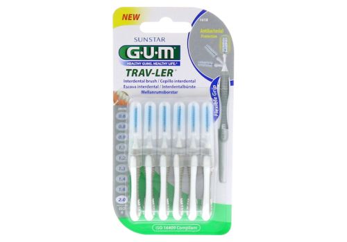 GUM TRAV-LER 2,0mm Kerze grau Interdental+6Kappen – PZN 09714362 (PZN 09714362)