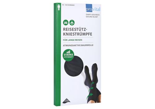 PROVITAL Reisekniestrümpfe Gr.43-46 schwarz – PZN 07121712 (PZN 07121712)