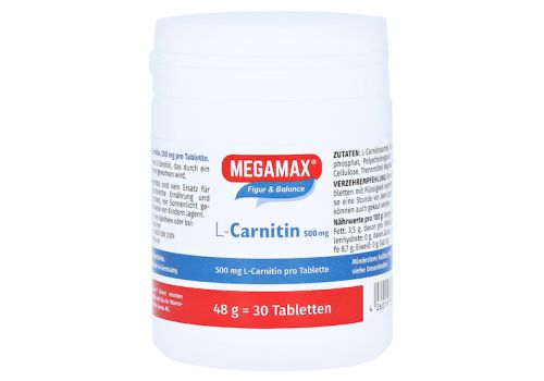 MEGAMAX L-Carnitin 500 mg Tabletten – PZN 02139506 (PZN 02139506)