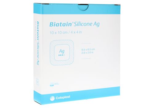 BIATAIN Silicone Ag Schaumverband 10x10 cm – PZN 03880728 (PZN 03880728)