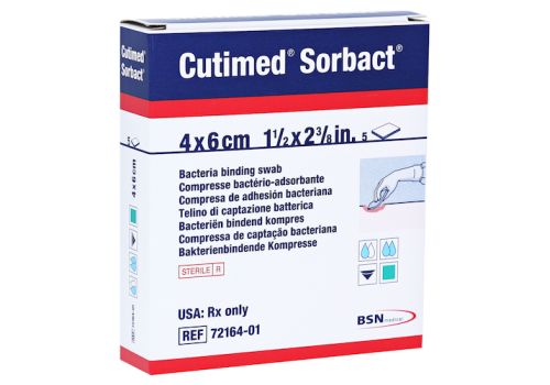 CUTIMED Sorbact Kompressen 4x6 cm – PZN 01649079 (PZN 01649079)