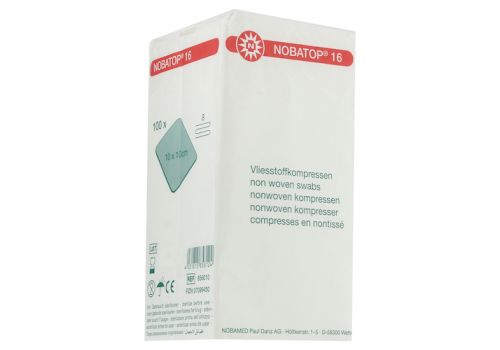 NOBATOP 16 Kompressen 10x10 cm unsteril – PZN 07099450 (PZN 07099450)