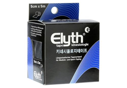 KINESIOLOGIE Tape Elyth 5 cmx5 m schwarz – PZN 10735820 (PZN 10735820)