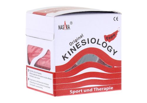 NASARA Kinesiologie Tape 5 cmx5 m rot – PZN 01835528 (PZN 01835528)