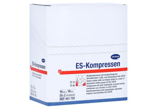 ES-KOMPRESSEN steril 10x10 cm 8fach – PZN 00434141 (PZN 00434141)