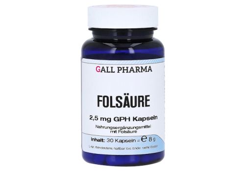 FOLSÄURE 2,5 mg GPH Kapseln – PZN 15409350 (PZN 15409350)