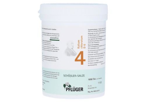 BIOCHEMIE Pflüger 4 Kalium chloratum D 6 Tabletten – PZN 06318921 (PZN 06318921)