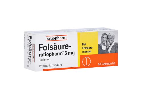 Folsäure-ratiopharm 5mg – PZN 03971388 (PZN 03971388)