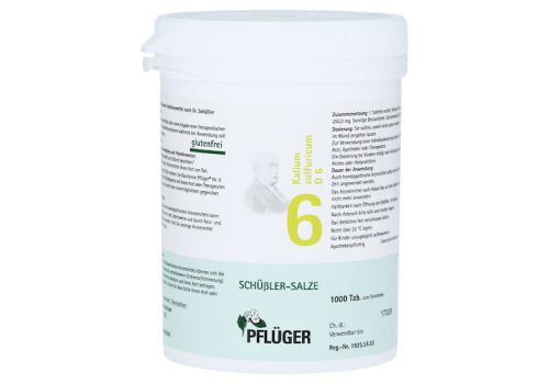 BIOCHEMIE Pflüger 6 Kalium sulfuricum D 6 Tabl. – PZN 06319300 (PZN 06319300)