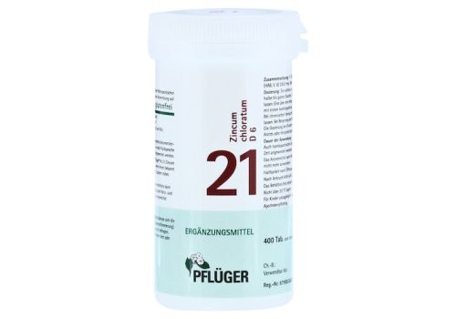 BIOCHEMIE Pflüger 21 Zincum chloratum D 6 Tabl. – PZN 06322756 (PZN 06322756)