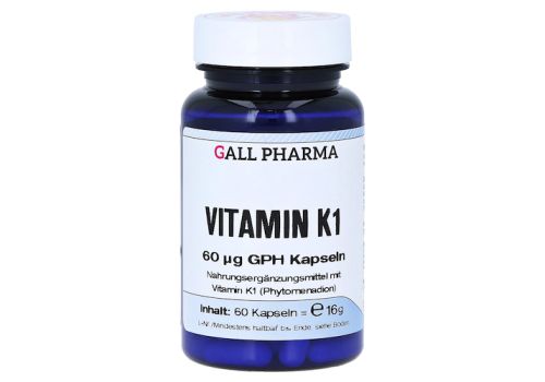 VITAMIN K1 60 µg GPH Kapseln – PZN 04631973 (PZN 04631973)