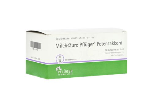 MILCHSÄURE Pflüger Potenzakkord Inj.-Lsg.Amp. – PZN 12777231 (PZN 12777231)