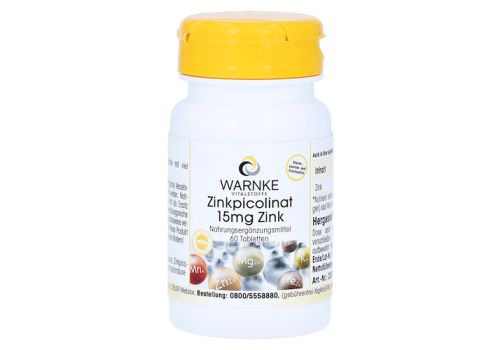 ZINKPICOLINAT 15 mg Zink Tabletten – PZN 12427873 (PZN 12427873)