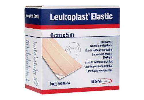 LEUKOPLAST Elastic Pflaster 6 cmx5 m Rolle – PZN 13838271 (PZN 13838271)