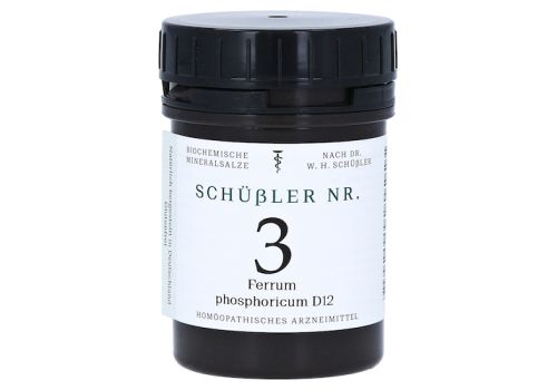 SCHÜSSLER Nr.3 Ferrum phosphoricum D 12 Tabletten – PZN 10990400 (PZN 10990400)