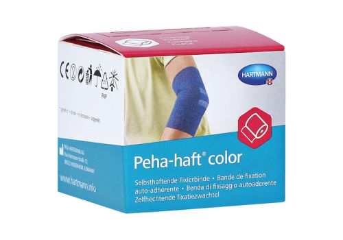 PEHA-HAFT Color Fixierbinde 4 cmx4 m blau – PZN 15878843 (PZN 15878843)