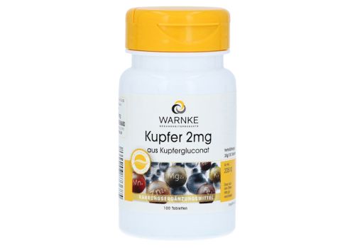 KUPFER 2 mg aus Kupfergluconat Tabletten – PZN 11000500 (PZN 11000500)