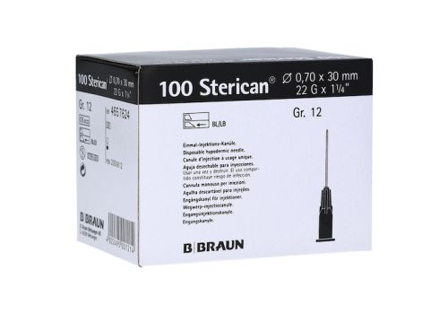 Sterican Kanüle 0,70x30 mm Gr. 12 schwarz – PZN 02050812 (PZN 02050812)