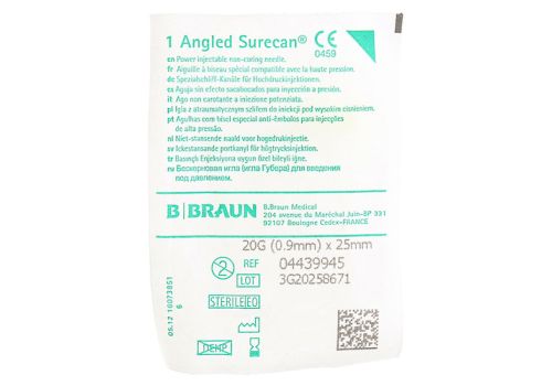 SURECAN Portkanüle 20 Gx25 mm abgewinkelt – PZN 03429347 (PZN 03429347)