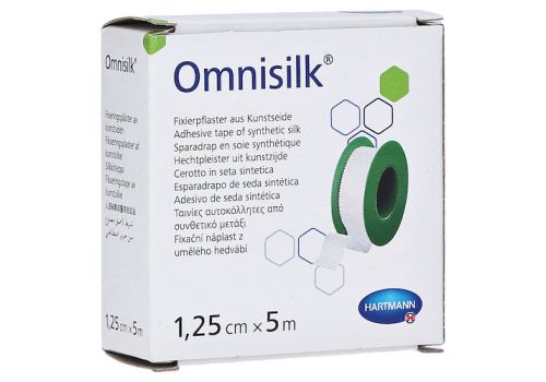 OMNISILK Fixierpflaster Kunstseide 1,25 cmx5 m – PZN 11163538 (PZN 11163538)