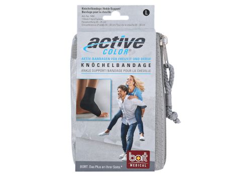 BORT ActiveColor Knöchelbandage L schwarz – PZN 06914793 (PZN 06914793)