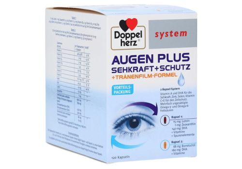 Doppelherz system Augen Plus Sehkraft + Schutz + Tränenfilm-Formel – PZN 06560987 (PZN 06560987)