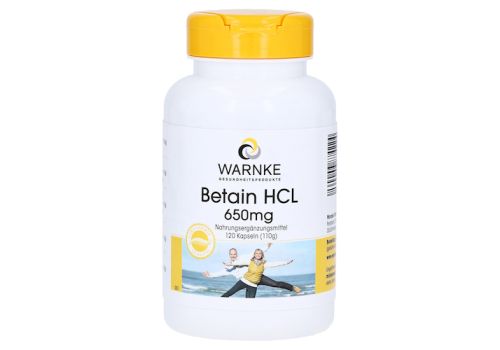 Betain HCL 650 mg Kapseln – PZN 12343722 (PZN 12343722)