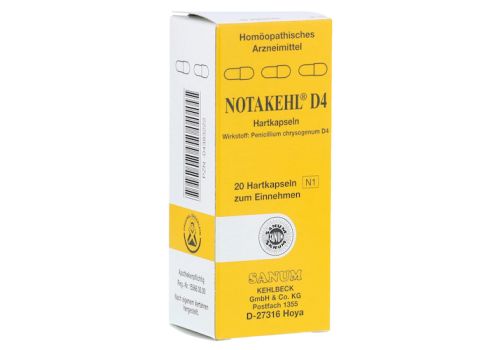 NOTAKEHL D 4 Kapseln – PZN 04383222 (PZN 04383222)