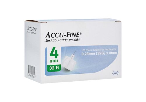 ACCU FINE sterile Nadeln f.Insulinpens 4 mm 32 G – PZN 12772535 (PZN 12772535)