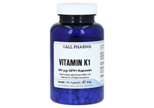 VITAMIN K1 60 µg GPH Kapseln – PZN 00896433 (PZN 00896433)