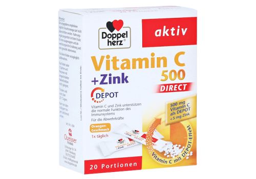 Doppelherz aktiv Vitamin C 500 Direkt + Zink Depot – PZN 11174312 (PZN 11174312)