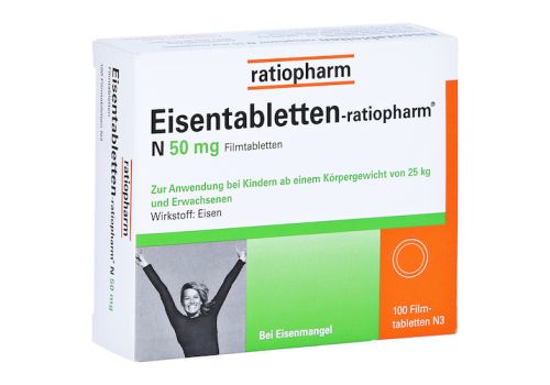 Eisentabletten-ratiopharm N 50mg – PZN 06957905 (PZN 06957905)