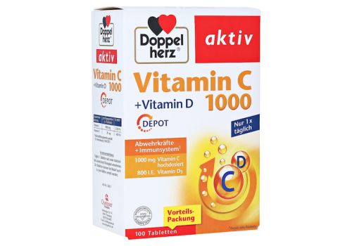 DOPPELHERZ Vitamin C 1000+Vitamin D Depot Tabl. – PZN 16731409 (PZN 16731409)